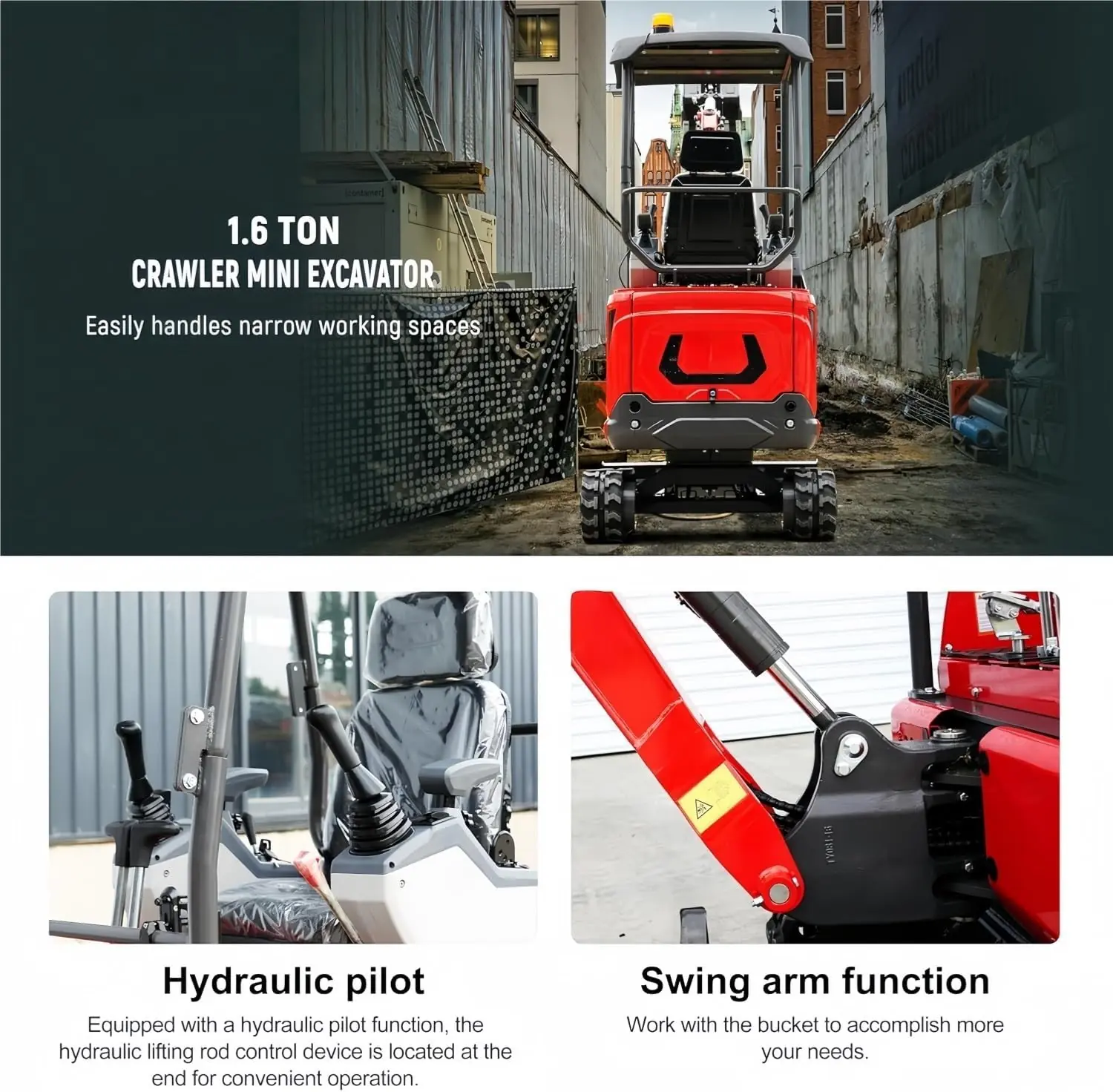 1.6 ton mini excavator review,1.6 ton mini excavator review and rating,is 1.6 ton mini excavator worth buying,mini excavator review pros cons,pilot control mini excavator review,side swing boom excavator review unboxing and complete package contents