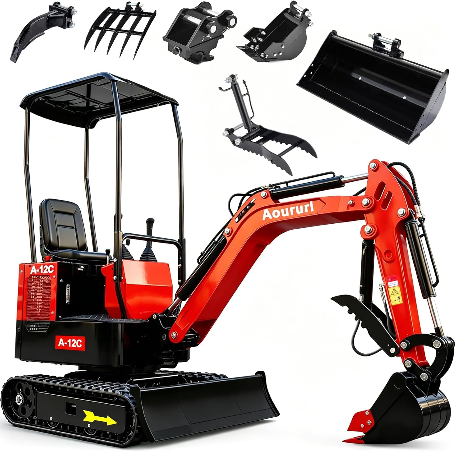 Aoururl 1.4 Ton Mini Excavator review — full box contents and build quality