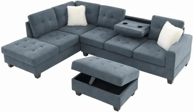 Image 1 of BERHUTJ 107 Fabric Sectional Sofa review