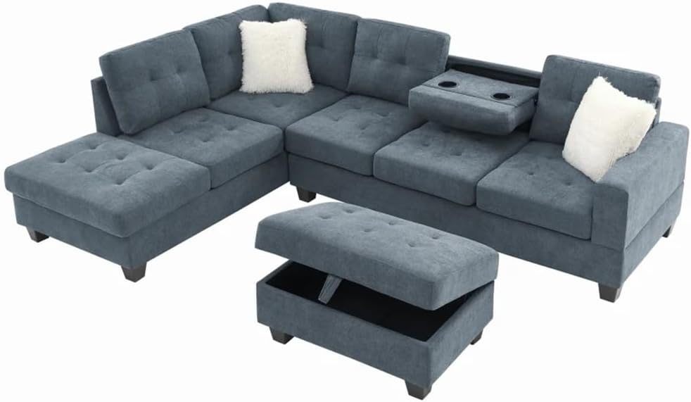 BERHUTJ 107 Fabric Sectional Sofa review,BERHUTJ sectional sofa review pros cons,107 Fabric Sectional Sofa honest review,BERHUTJ L shape sofa review verdict,BERHUTJ storage ottoman review worth buying,BERHUTJ synthetic fiber sofa review rating — full package contents