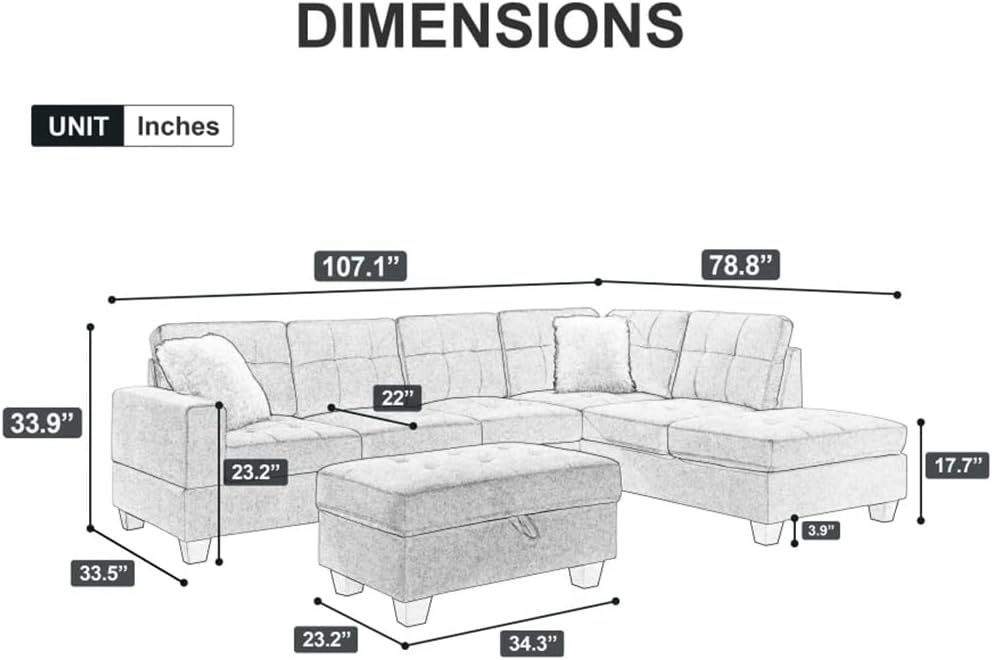 BERHUTJ 107 Fabric Sectional Sofa review,BERHUTJ sectional sofa review pros cons,107 Fabric Sectional Sofa honest review,BERHUTJ L shape sofa review verdict,BERHUTJ storage ottoman review worth buying,BERHUTJ synthetic fiber sofa review rating — setup process and usability