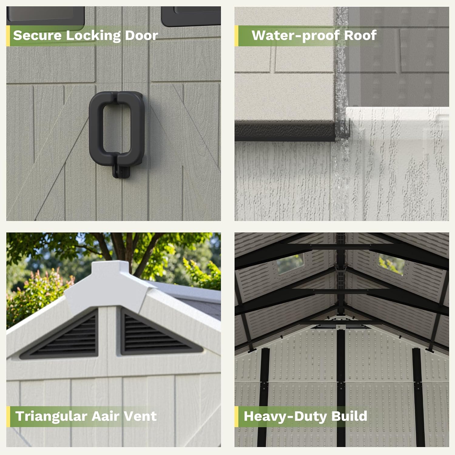 Greesum 10x16 Storage Shed Review: Honest Pros & Cons 3 Greesum 10x16 storage shed review - interior view showing skylight and window design