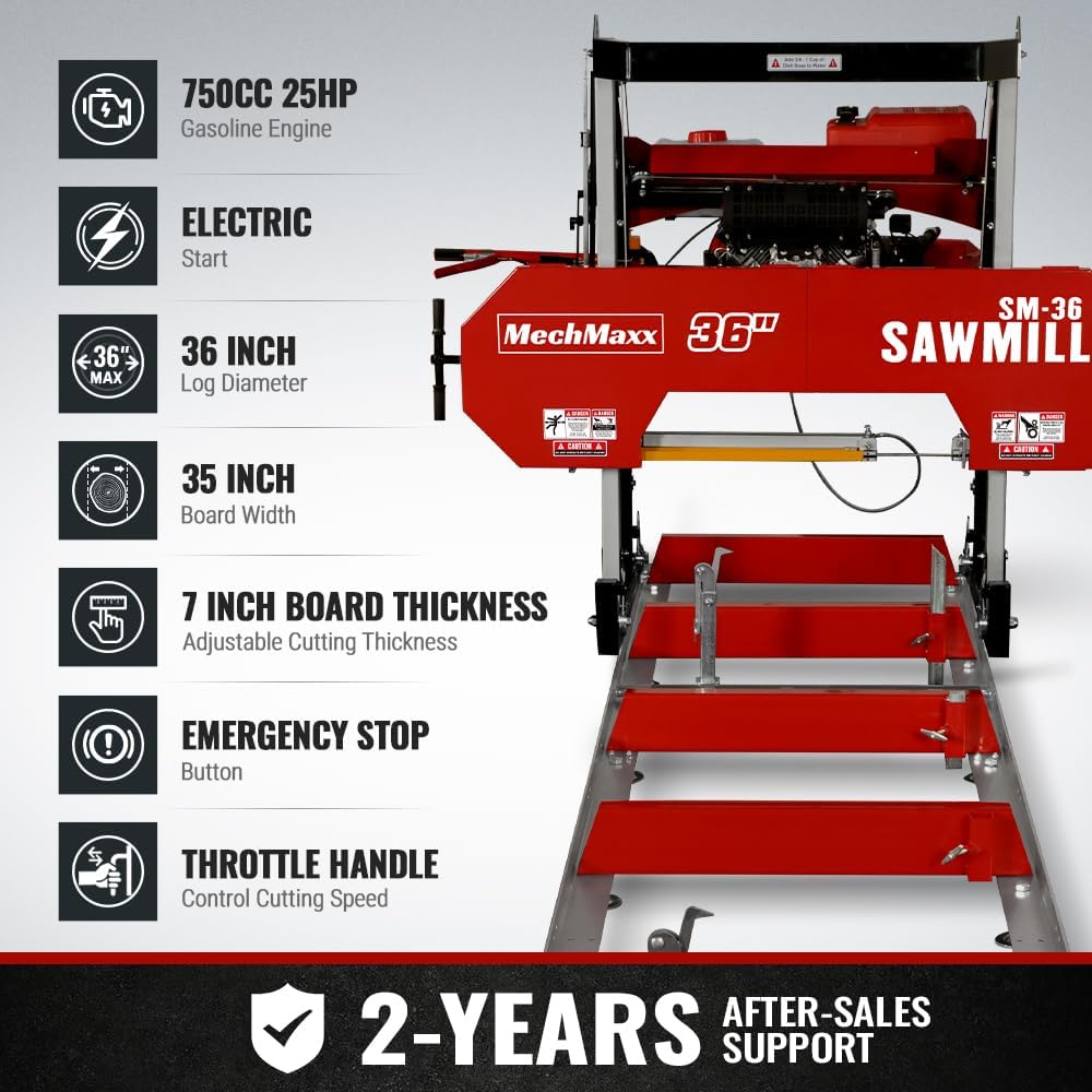MechMaxx 36 MAX sawmill review,MechMaxx SM-36MAX review,MechMaxx 36 MAX honest review,MechMaxx portable sawmill review pros cons,is MechMaxx 36 MAX worth buying,MechMaxx sawmill review verdict setup process and initial configuration